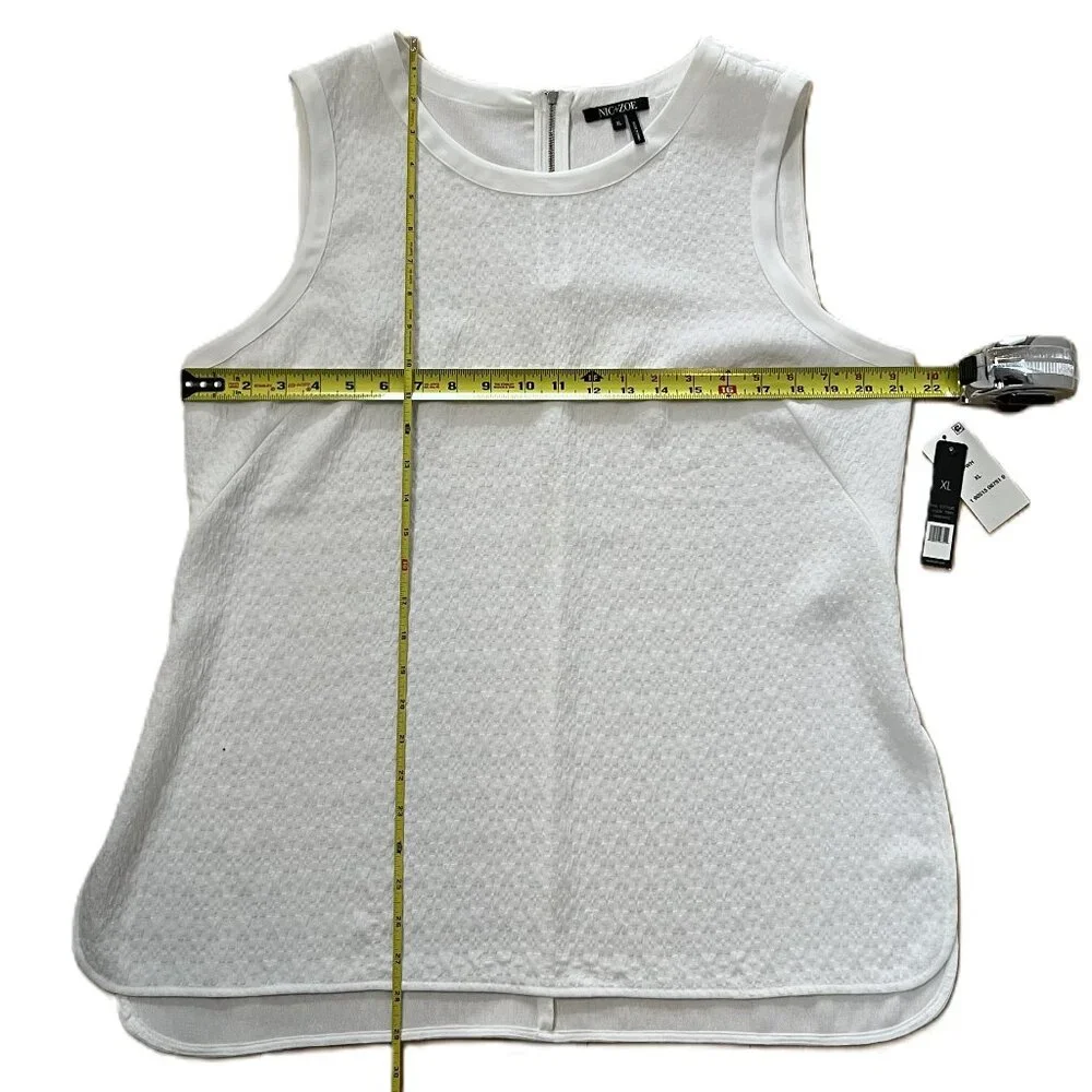NIC+ZOE | Paper White Jewel-neck Textured Tank Top - Picture 9 of 9